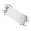 Travessão de Couro Branco Inox 4 Argolas Casa do Couro Mezzalira