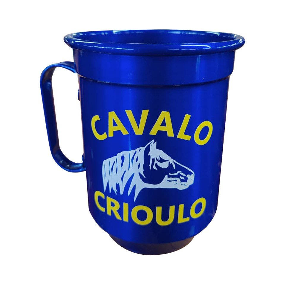 Caneca Cavalo Crioulo de Alumínio Grande 600 ML