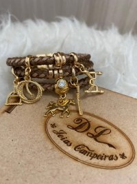 Pulseira Feminina Banhada a ouro DL3